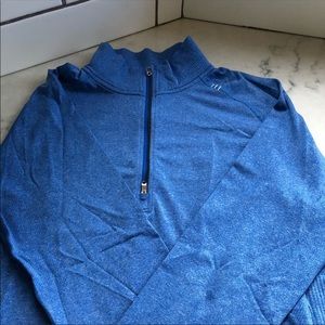 Blue metal vent quarter zip